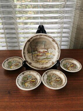 Kensington England Shakespeare's VTG Sonnet Bowls Set of 5, made in England